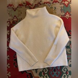 Madewell white waffle sweater medium